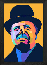 Winston churchill Framed Wall Art Poster Canvas Print Picture