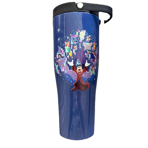 2025 Walt Disney Parks Iridescent Sorcerer Mickey Corkcicle Water Bottle 30oz - Picture 1 of 9