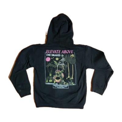 Vintage 1986 Samborghini Elevate Above The Snakes Black Hoodie