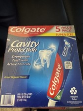 Colgate Cavity Protection Toothpaste with Fluoride, Regular Flavor, 8 oz., 5 pk.
