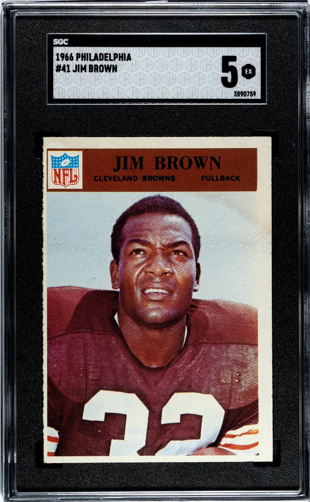1966 Philadelphia Jim Brown #41 SGC 5