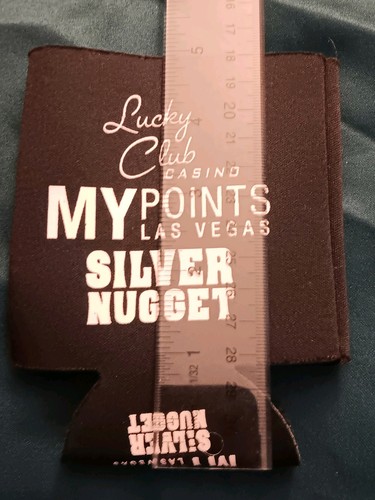 Drink Can Cooler Koozie Vintage B&W Silver Nugget Las Vegas Lucky Club - Picture 5 of 5