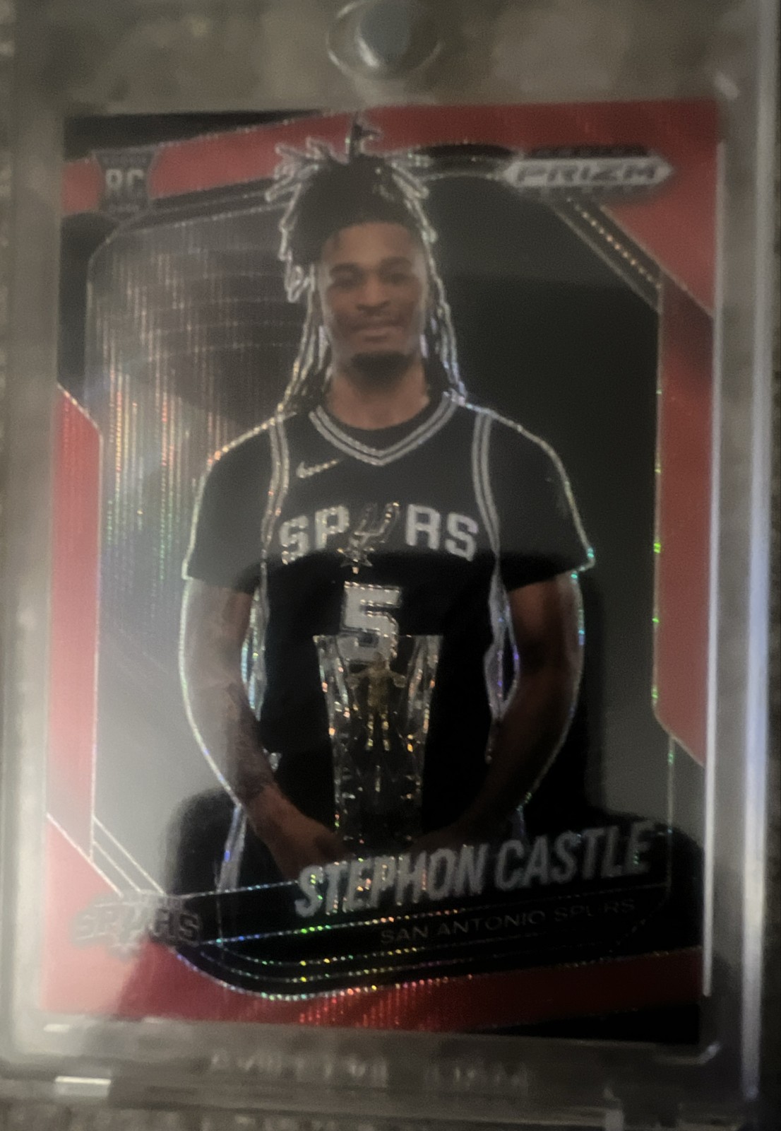 2024-25 Panini Prizm Black - Stephon Castle, Stephon Castle #96 Ruby Wave Prizm