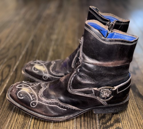 MARK NASON SIDE DRAGON BUCKLE BOOTS ROCK NEVER DIES Men's Size 10 RARE - Picture 1 of 8