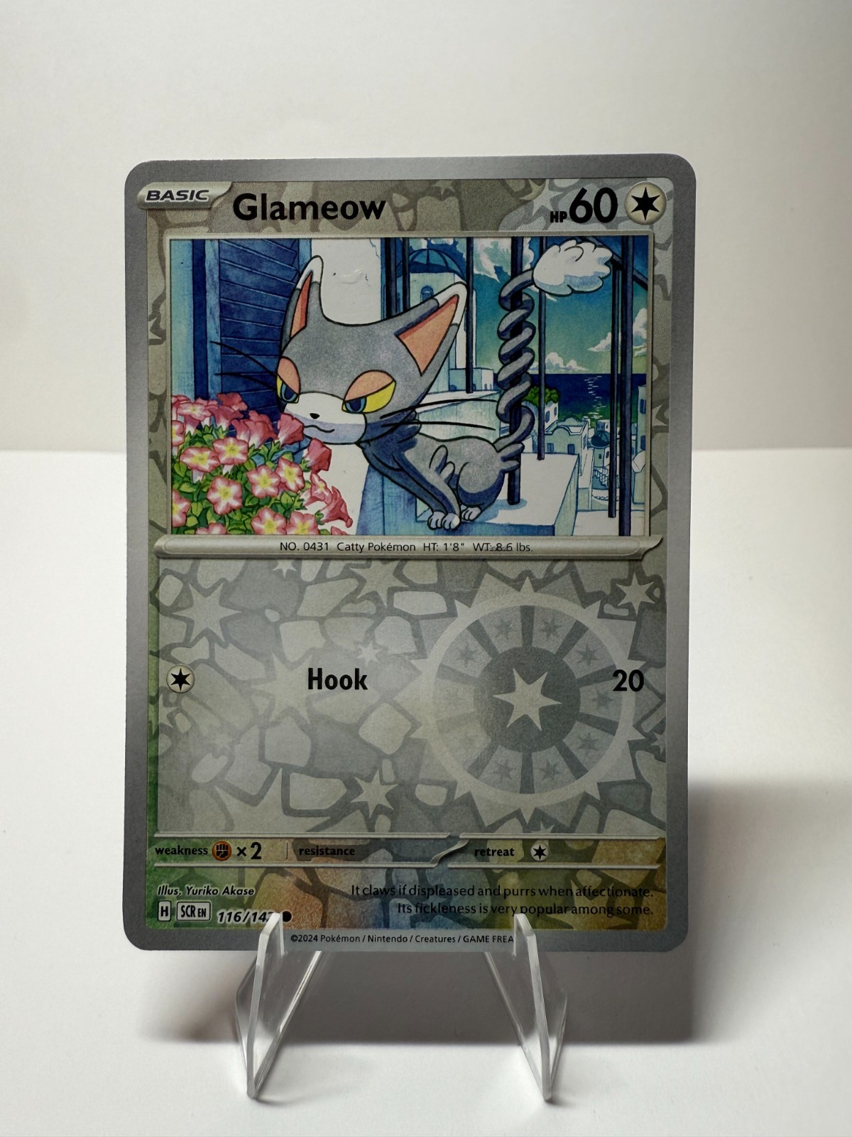 Glameow - 116/142 - Reverse Holo - Stellar Crown - NM/M