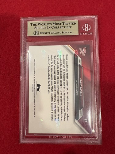 Jayden Daniels RC BGS 9.5 Hail Mary Pass Wins Game 2024 Topps Now Commanders - Picture 2 of 2