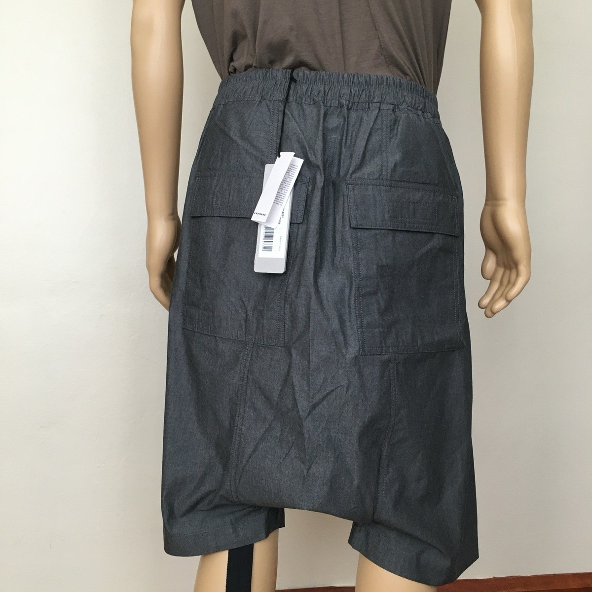 RICK OWENS DRAWSTRING PODS ジミン GD スキズ Rick Owens- Gimp Drawstring Pods 79 Black Melange - Size M