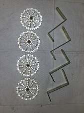 Set Of 4 Curtain Drapery Tieback Glass Festoon Holder Hook Antique Set Of 4 Curtain Drapery Tieback Glass Festoon Holder Hook Antique