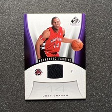 2006-07 UD SP Game Used JOEY GRAHAM 192 Authentic Fabrics JERSEY TORONTO RAPTORS