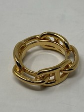Anello sciarpa HERMES Regate Chaine Dancre tono oro