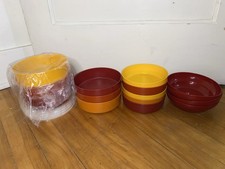 Vintage Tupperware Stackable Bowls Set Harvest Colors 60s/70s Wonders Container