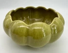 VTG. Redwing Pottery Planter Bowl  Scalloped Rim # 276 USA Crackled Green Glaze.