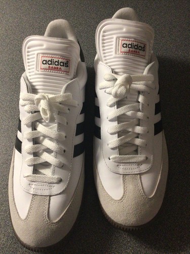 Neu Adidas Unisex Samba Indoor Sneaker, weiß/schwarz/lebendig rot - Gr. 10,5 US Herren - Bild 5 von 6