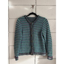 Vintage Liz Claiborne Chunky Wool Blend Cardigan Sweater size L