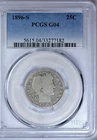 1896-S Barber Silver Quarter G04 PCGS FREE FAST SHIPPING