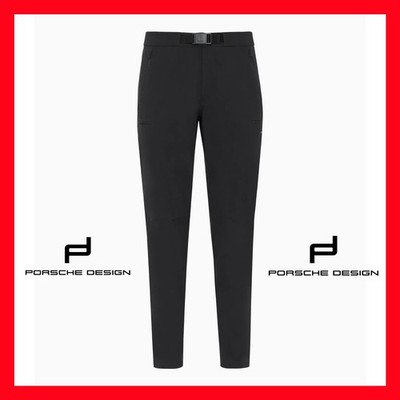 Puma Porsche Design Cargo Pants Black Water Repellent Metal Belt Buckle Men's 32