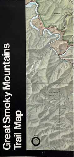1981 GREAT SMOKY MOUNTAINS TRAIL MAP NATIONAL PARK SERVICE UNIGRID BROCHURE