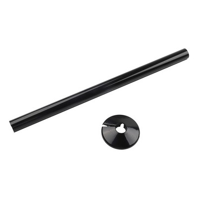 Home Decor Solution 4er Set schwarze PVC Heizkörper Rohrabdeckungen und Mansche