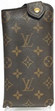 Louis Vuitton Monogram Etui Lunettes GM Glasses Case M66544 Brown Authentic Used