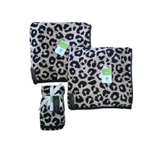 Rachel Zoe Leopard Set of 4 - 2 Bath + 2 Hand Towels NWT