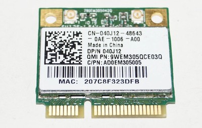Dell Wireless 1502 DW1502 11b/g/n Half Mini Wireless Wifi Card AR5B95 Dell 40J12