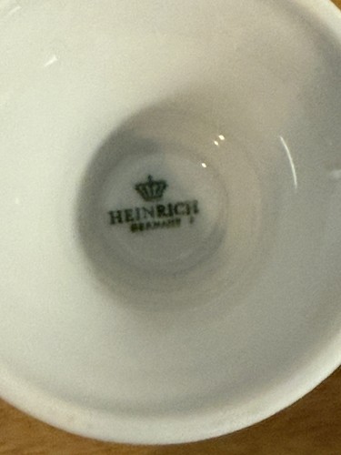 Vintage Heinrich Germany Porzellan Mazagrans Kelche Kaffeetassen 6er Set - Bild 7 von 8