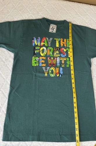 T-shirt vintage 97 Alore May The Forest Be With You made in USA punto singolo taglia S - Foto 13 di 14