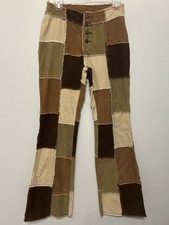 Zana Di Wide Corduroy Vintage Patchwork Flare 7 Pants Hippie Festival Y2K 90s