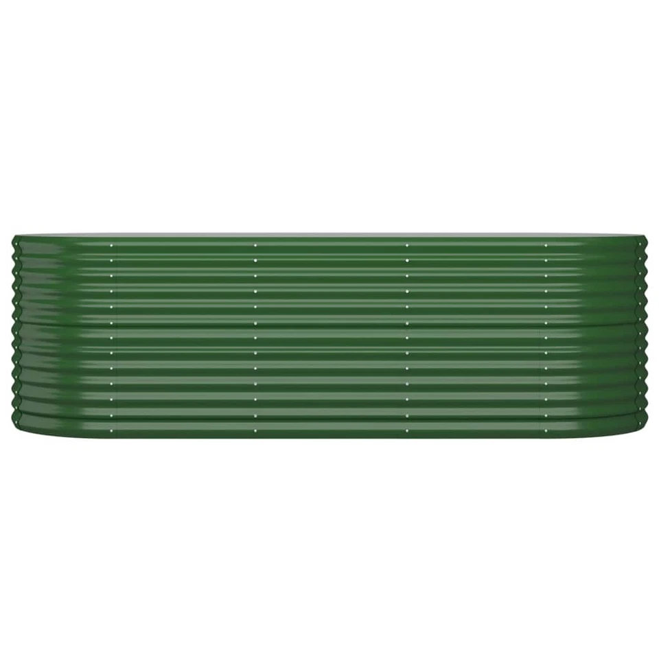 Green Powder-Coated Steel Garden Planter Raised Bed 224x80x68cm Outdoor Yard Use - Image 3 of 4