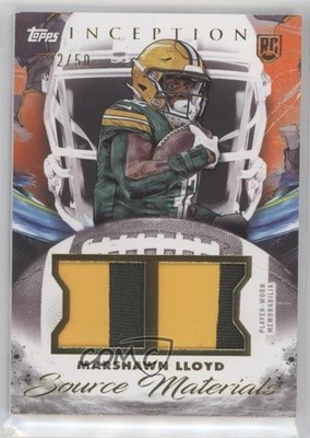 2024 Topps Inception Source Materials Orange 22/50 Marshawn Lloyd #SM-ML 1e1b