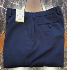 NEW Calvin Klein Men's Slim Fit Dress Pants Four-Way Stretch 32x32  BLUE
