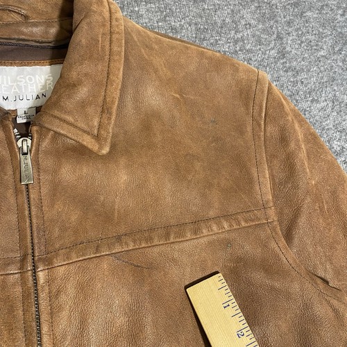 Wilsons Leather Jacket Men Large Brown Suede M Julian Western Outdoor Bikercore - Picture 13 of 20