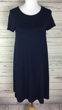 Gap Women's Navy Blue Short Sleeve Stretch Knit Shift Dress Size S