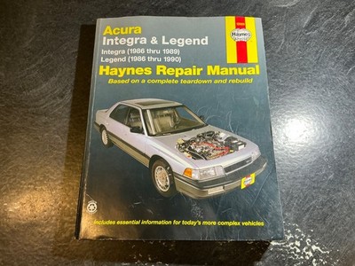 1986-1990 Acura Integra Acura Legend Haynes Repair Manual AV, DA1-DA4 1st Gen