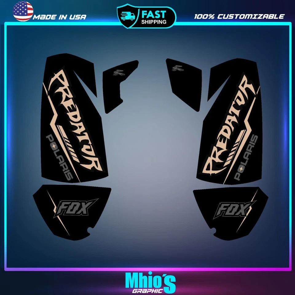 polaris predator 500 Grafik Aufkleber Sticker Full Kit ATV Wrap Quad Predator500 - Bild 2 von 4