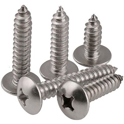 Blechschrauben Flachkopf Kreuzschlitz A2 304 Edelstahl VA Rostfrei M3 M4 M5 M6