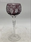 Vintage Nachtmann Plum Clear Traube Crystal Barware Hock Wine Glass