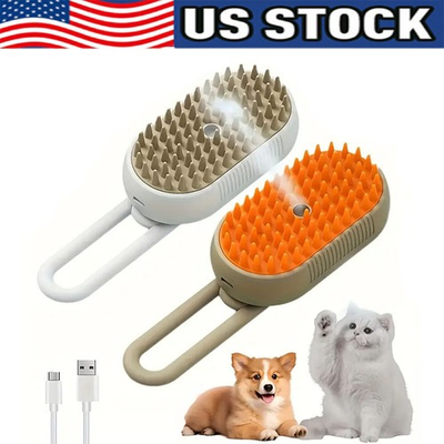 #ad #ad 3 in 1 Cat amp; Dog Steam Brush Pet Hair Remover Cleaner amp; Massager for All Pets $6.00