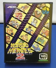 ADC World Heroes 2 Neo Geo ROM game, used, minor scratches, manual damaged