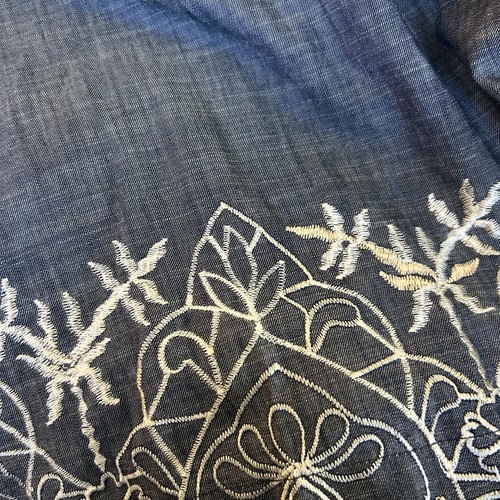 Wayward Fancies eShakti Damen Kleid blau bestickt Übergröße  - Bild 5 von 7