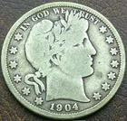 US 1904-S Barber Half Dollar  **