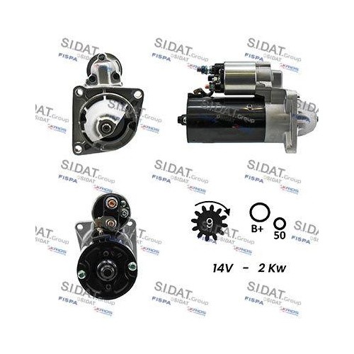Démarreur Sidat S12BH0074A2 pièce moteur Alfa Romeo Fiat Lancia