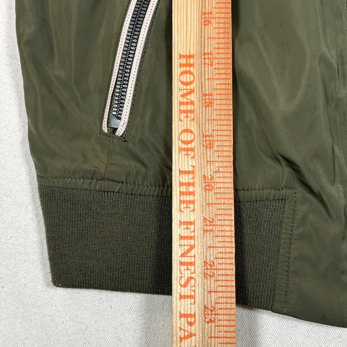 Levi Strauss & Co Mens Olive Green Bomber Jacket Full Zip Flight