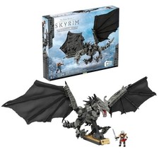 MEGA Skyrim Alduin der Weltenfresser Bausatz mit Actionfigur (619 Teile) für ...