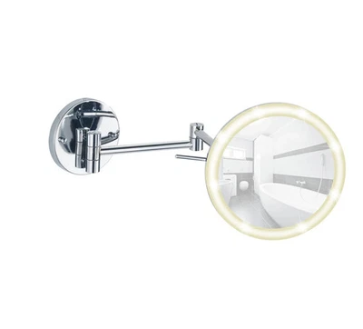 WENKO Wand LED Kosmetik Spiegel AURA Beleuchtung Bad WC ohne bohren Make UP - Bild 1 von 4