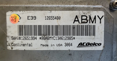 12655480 Chevrolet Impala or Camaro 2012-2013 ecm ecu computer TESTED GOOD - Picture 2 of 3