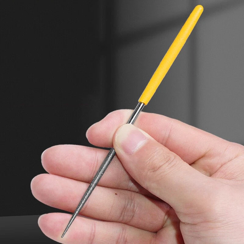 3x140/200mm Round Tip Diamond Needle File For Polishing Metal Tool 120/400 Grit - Image 2 of 3