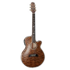 Takamine Tsp100 Vt Thinline Acoustic Electric Guitar With Case, Vintage Tobacco