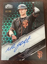 Mike Yastrzemski 2020 Topps Chrome Black  Encased Refractor Auto SF Giants 07/99