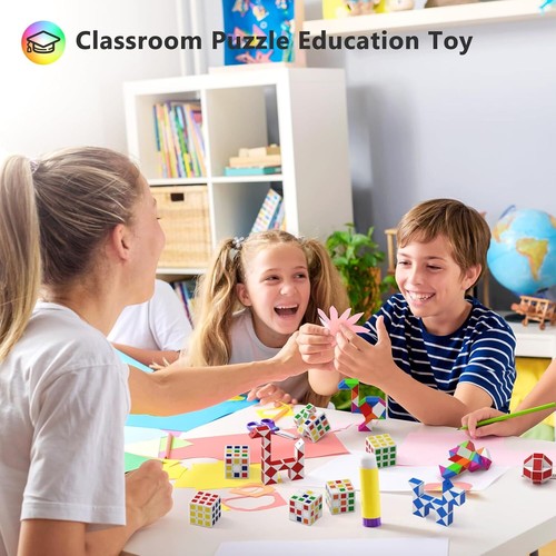24 Pack Mini Cube&Fidget Snake Puzzle for Kids, School&Class Prizes - Picture 8 of 9